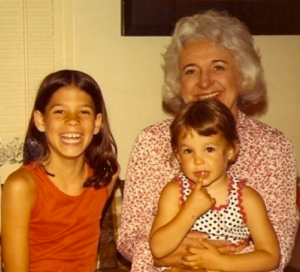 My sister and me with our Nana Lil.