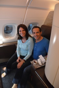 Husband stops by my apartment in the sky on Etihad Airways A380 First Class Suites